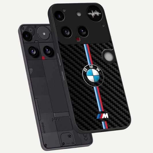  BMW Pattern phone case For Nothing Phone 3 showing premium glass back cover with detailed artwork