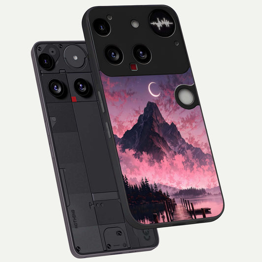  Beautiful Mountain View phone case For Nothing Phone 3 showing premium glass back cover with detailed artwork