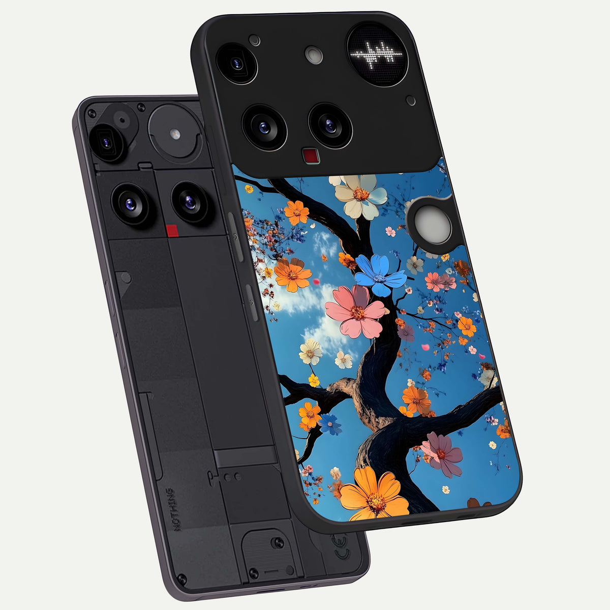  Blossom Dream Sky phone case For Nothing Phone 3 showing premium glass back cover with detailed artwork