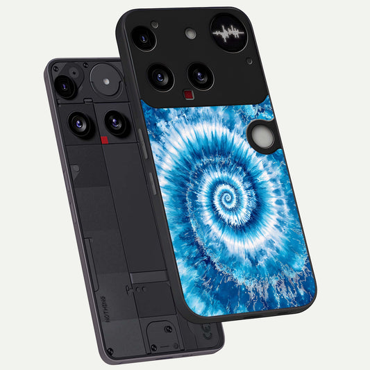  Blue Galaxy Wave phone case For Nothing Phone 3 showing premium glass back cover with detailed artwork
