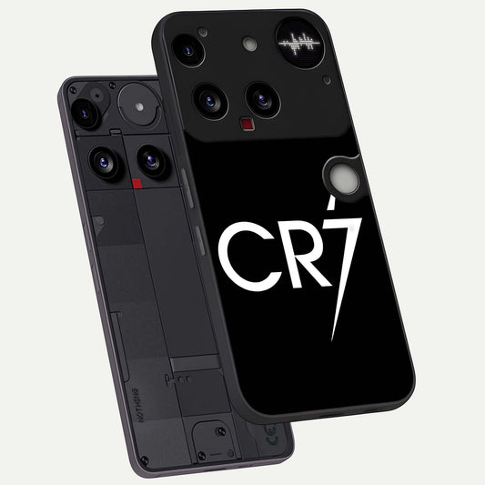  CR7 Elite Strike phone case For Nothing Phone 3 showing premium glass back cover with detailed artwork