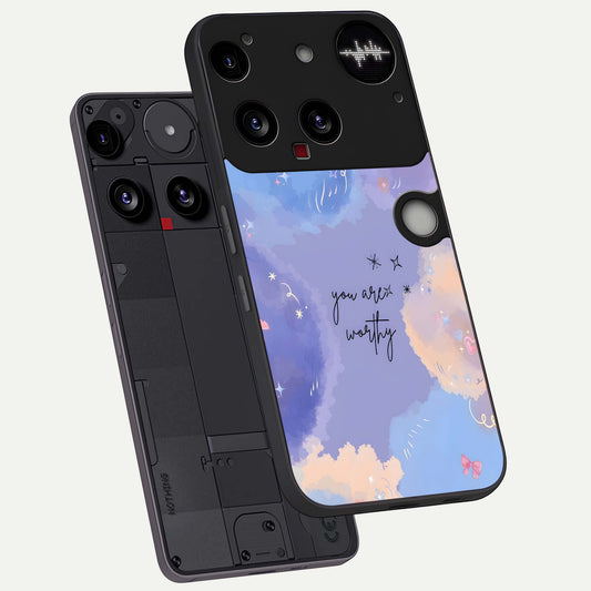  Celestial Cloud Magic phone case For Nothing Phone 3 showing premium glass back cover with detailed artwork
