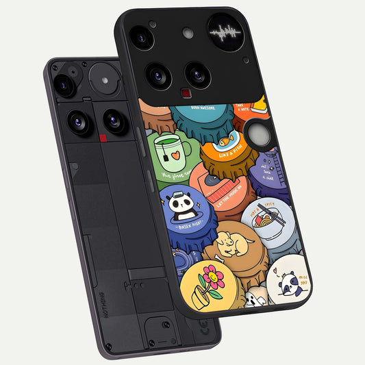  Coins Patterns phone case For Nothing Phone 3 showing premium glass back cover with detailed artwork