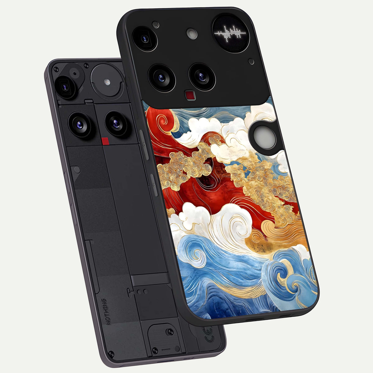  Colorful Eye phone case For Nothing Phone 3 showing premium glass back cover with detailed artwork
