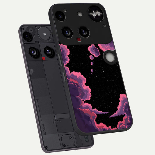  Cosmic Cloud Journey phone case For Nothing Phone 3 showing premium glass back cover with detailed artwork