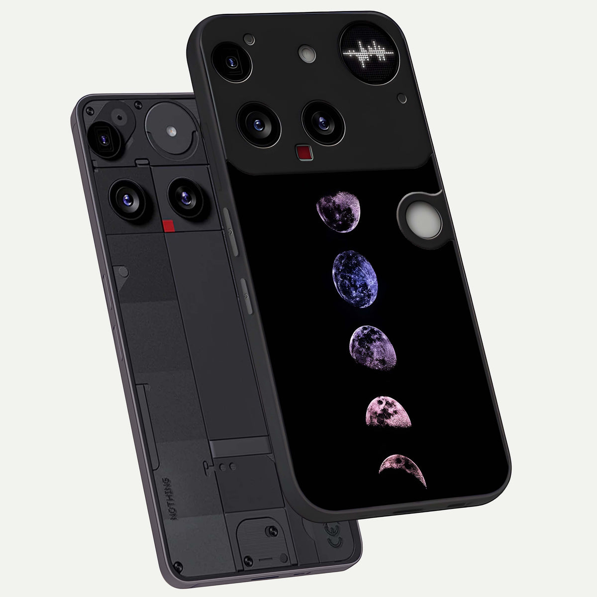  Crimson All Planets phone case For Nothing Phone 3 showing premium glass back cover with detailed artwork