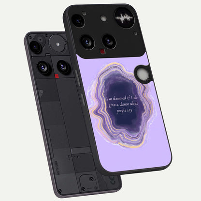 Damned People Quote phone case For Nothing Phone 3 showing premium glass back cover with detailed artwork