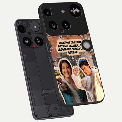  Desi Retro Vibes phone case For Nothing Phone 3 showing premium glass back cover with detailed artwork