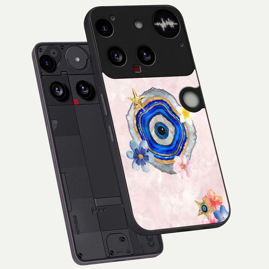  Divine Aura Bloom phone case For Nothing Phone 3 showing premium glass back cover with detailed artwork