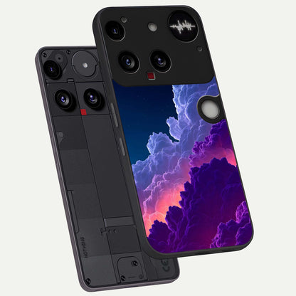  Dreamy Cloud Skies phone case For Nothing Phone 3 showing premium glass back cover with detailed artwork