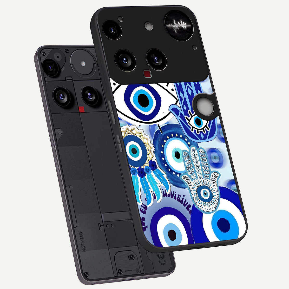  Evil Eyes Dream phone case For Nothing Phone 3 showing premium glass back cover with detailed artwork