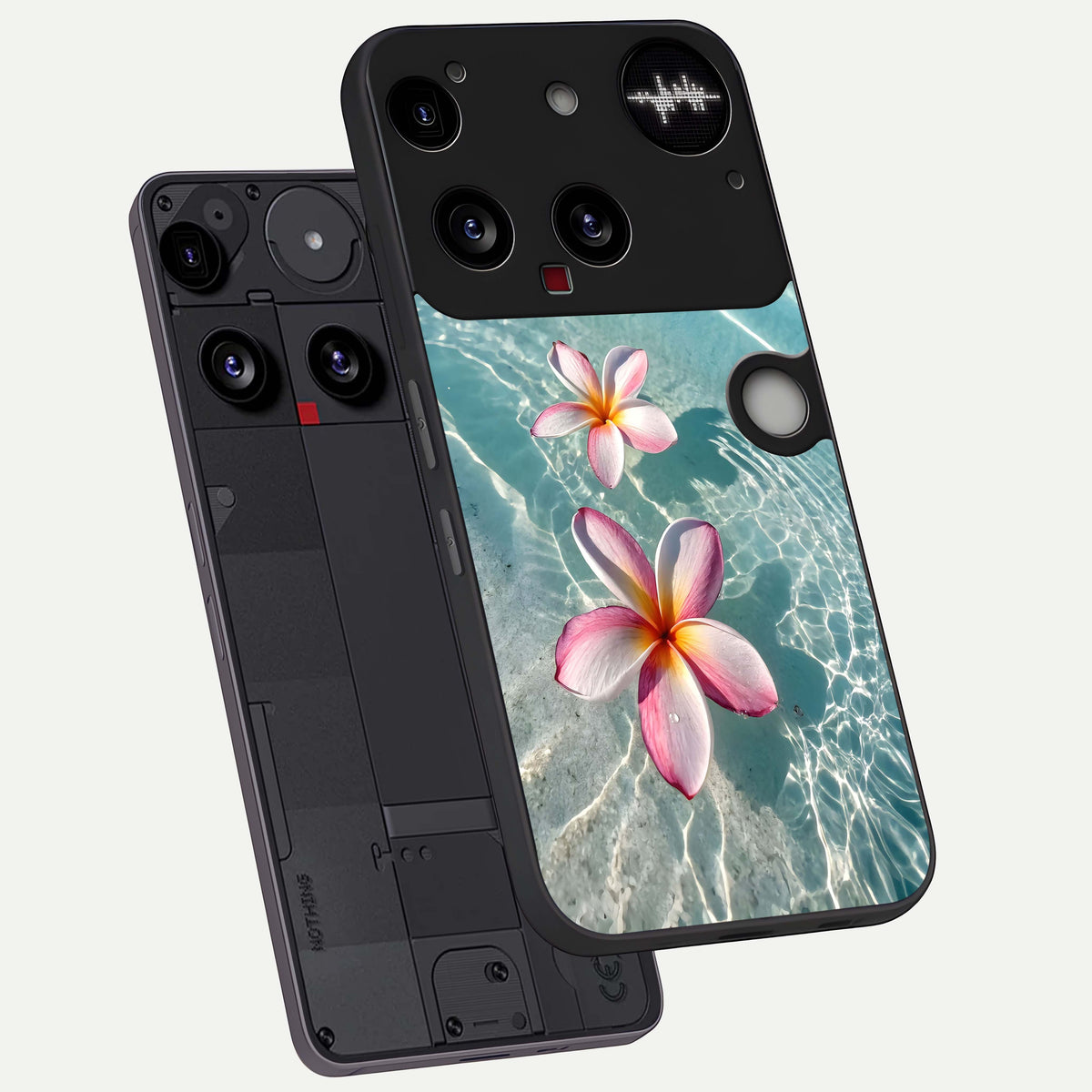  Floating Bloom Bliss phone case For Nothing Phone 3 showing premium glass back cover with detailed artwork