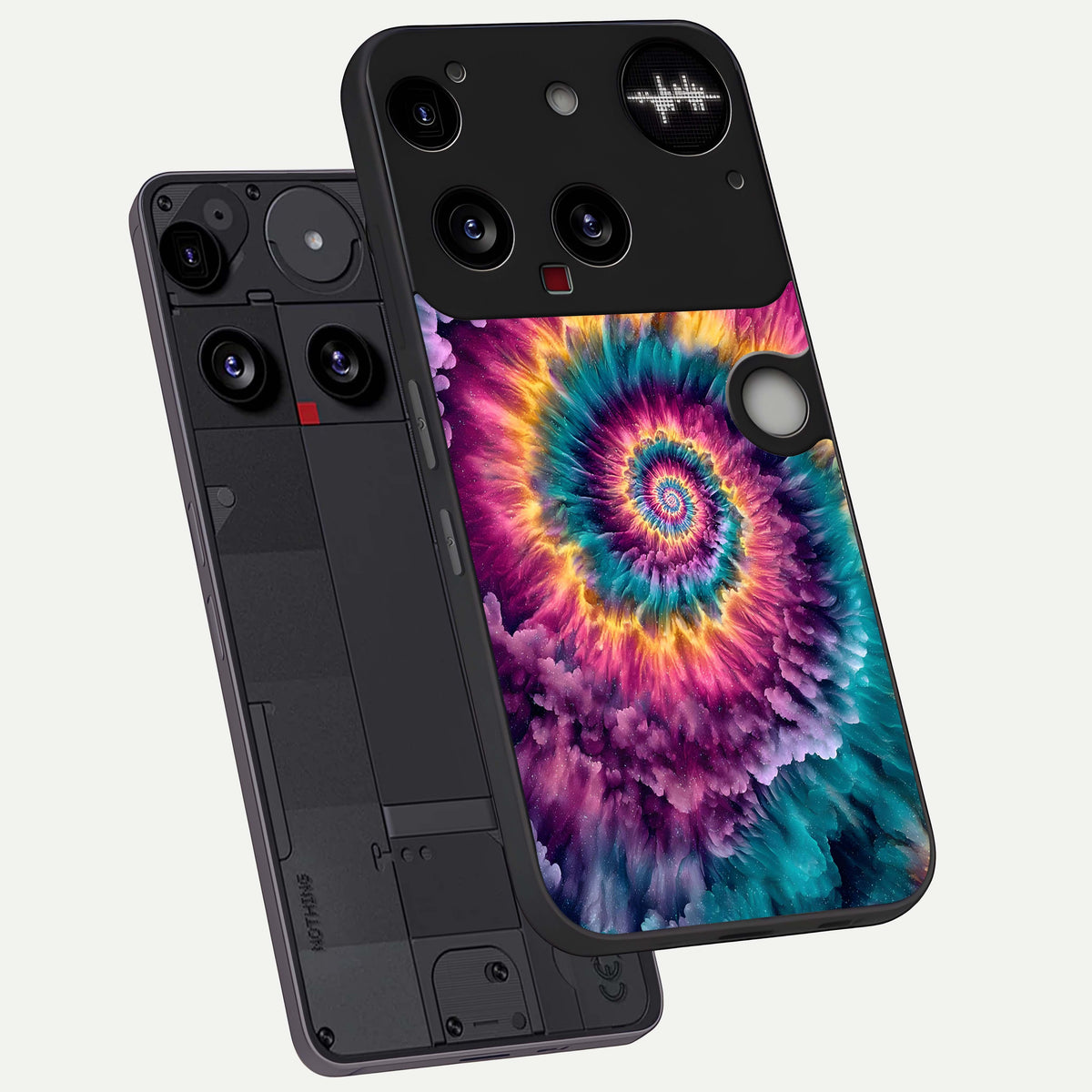  Galactic Spiral Burst phone case For Nothing Phone 3 showing premium glass back cover with detailed artwork
