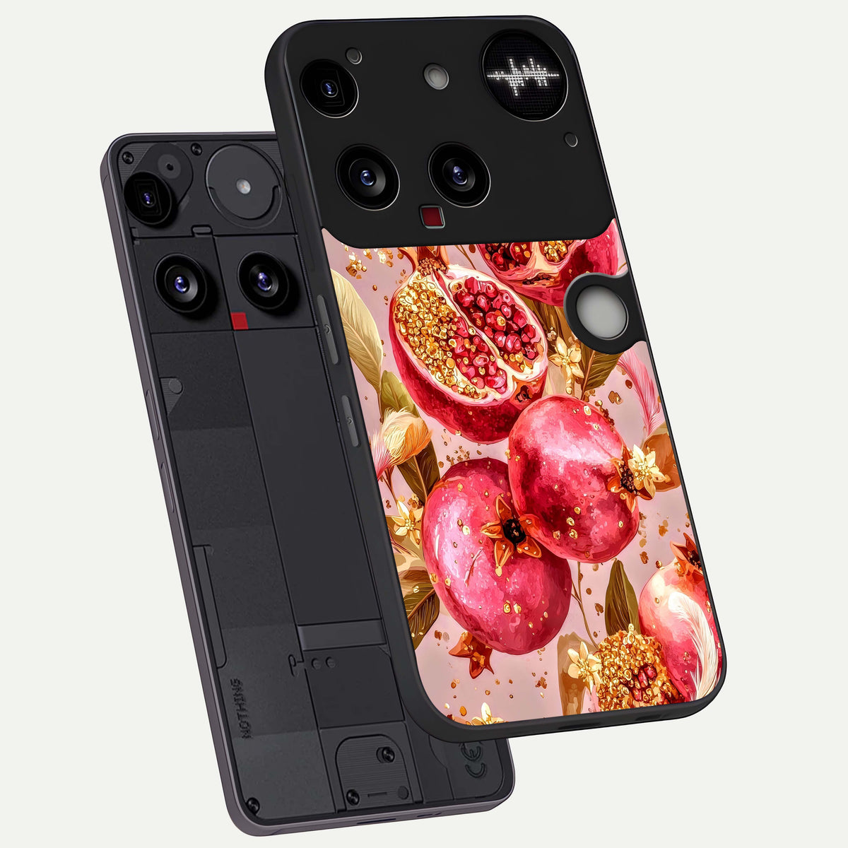  Golden Bloom Glow phone case For Nothing Phone 3 showing premium glass back cover with detailed artwork