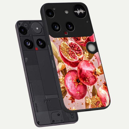  Golden Bloom Glow phone case For Nothing Phone 3 showing premium glass back cover with detailed artwork