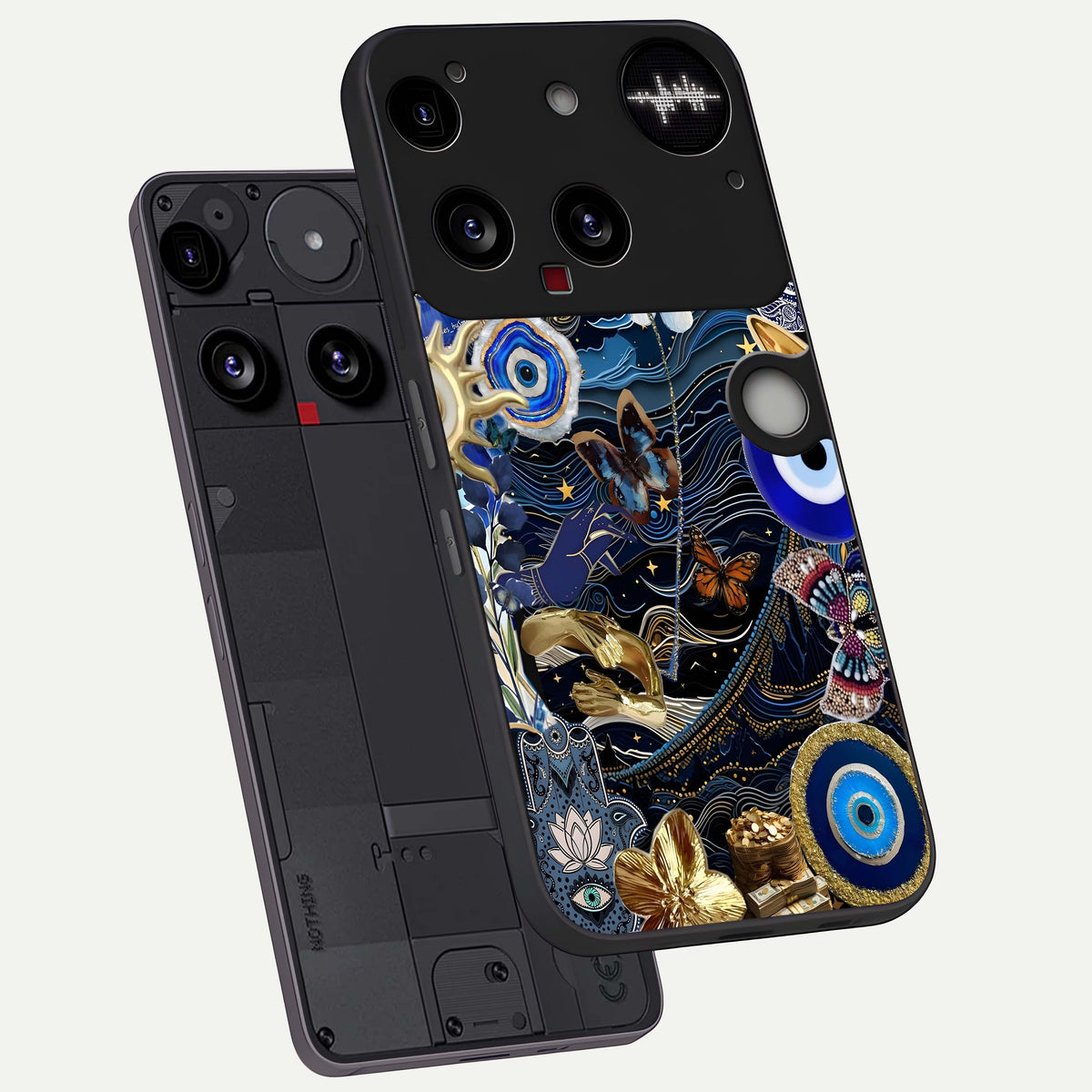  Golden Moon Magic phone case For Nothing Phone 3 showing premium glass back cover with detailed artwork