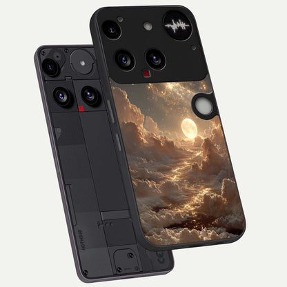  Golden Sky Dream phone case For Nothing Phone 3 showing premium glass back cover with detailed artwork