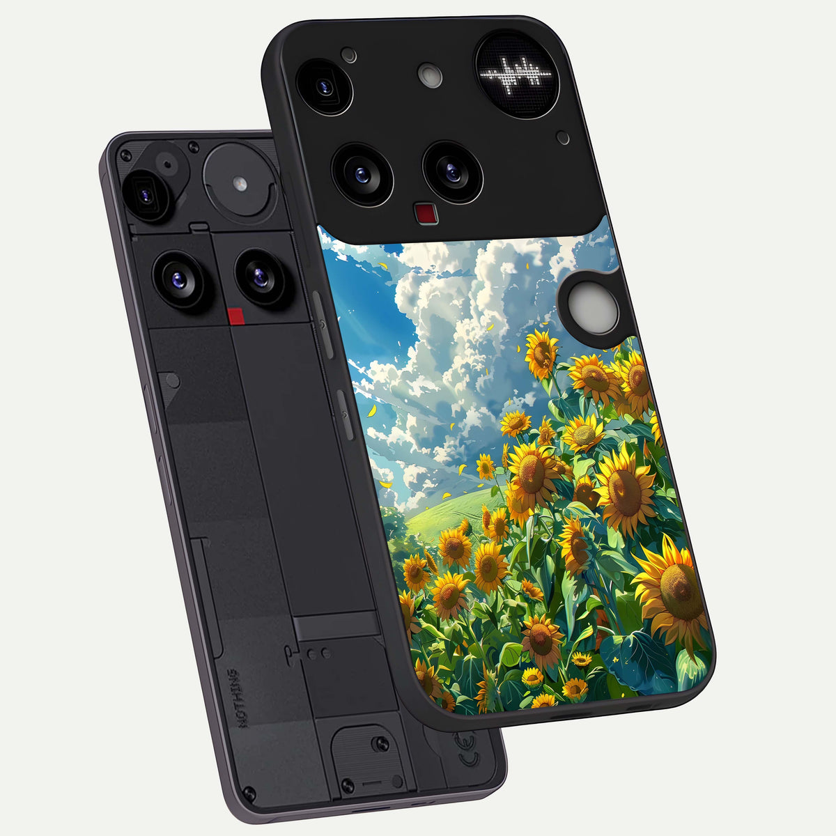 Golden Sun Glory phone case For Nothing Phone 3 showing premium glass back cover with detailed artwork