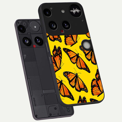  Golden Wing Flight phone case For Nothing Phone 3 showing premium glass back cover with detailed artwork