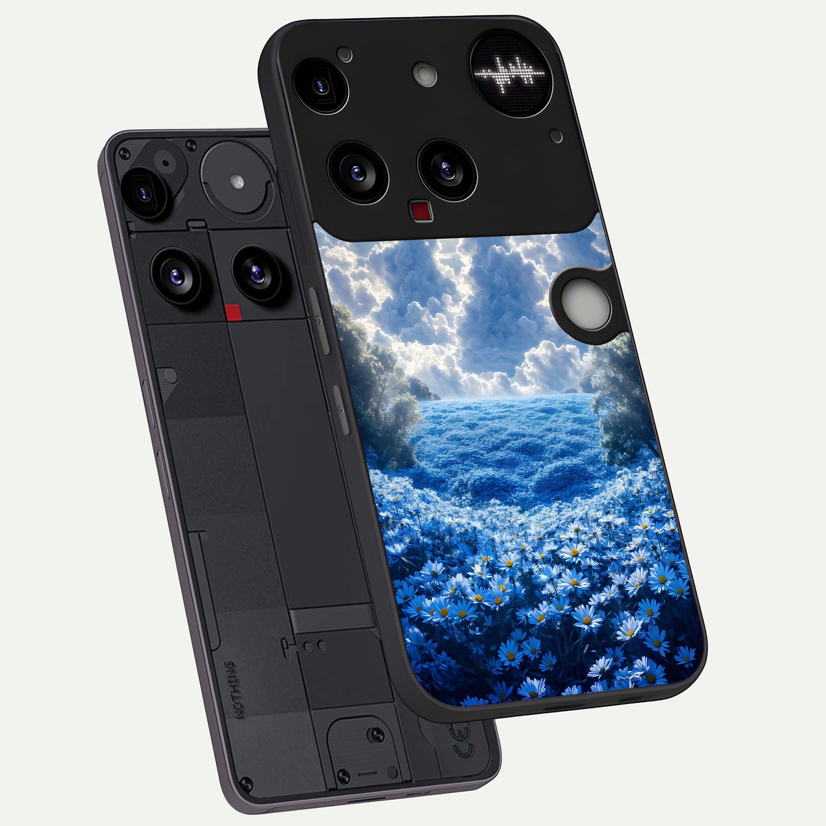  Heavenly Daisy Horizon phone case For Nothing Phone 3 showing premium glass back cover with detailed artwork