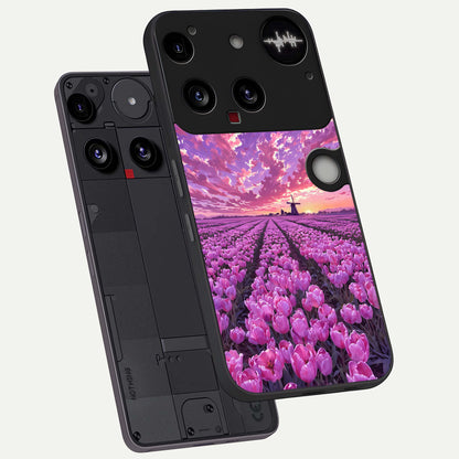 Lavender Dream Skies phone case For Nothing Phone 3 showing premium glass back cover with detailed artwork