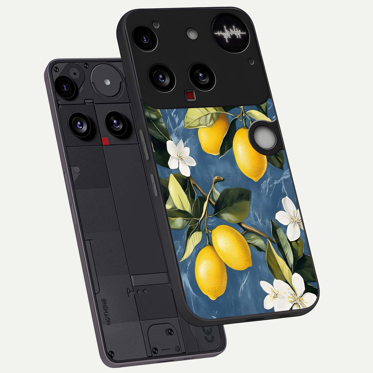  Lemon Dream Garden phone case For Nothing Phone 3 showing premium glass back cover with detailed artwork