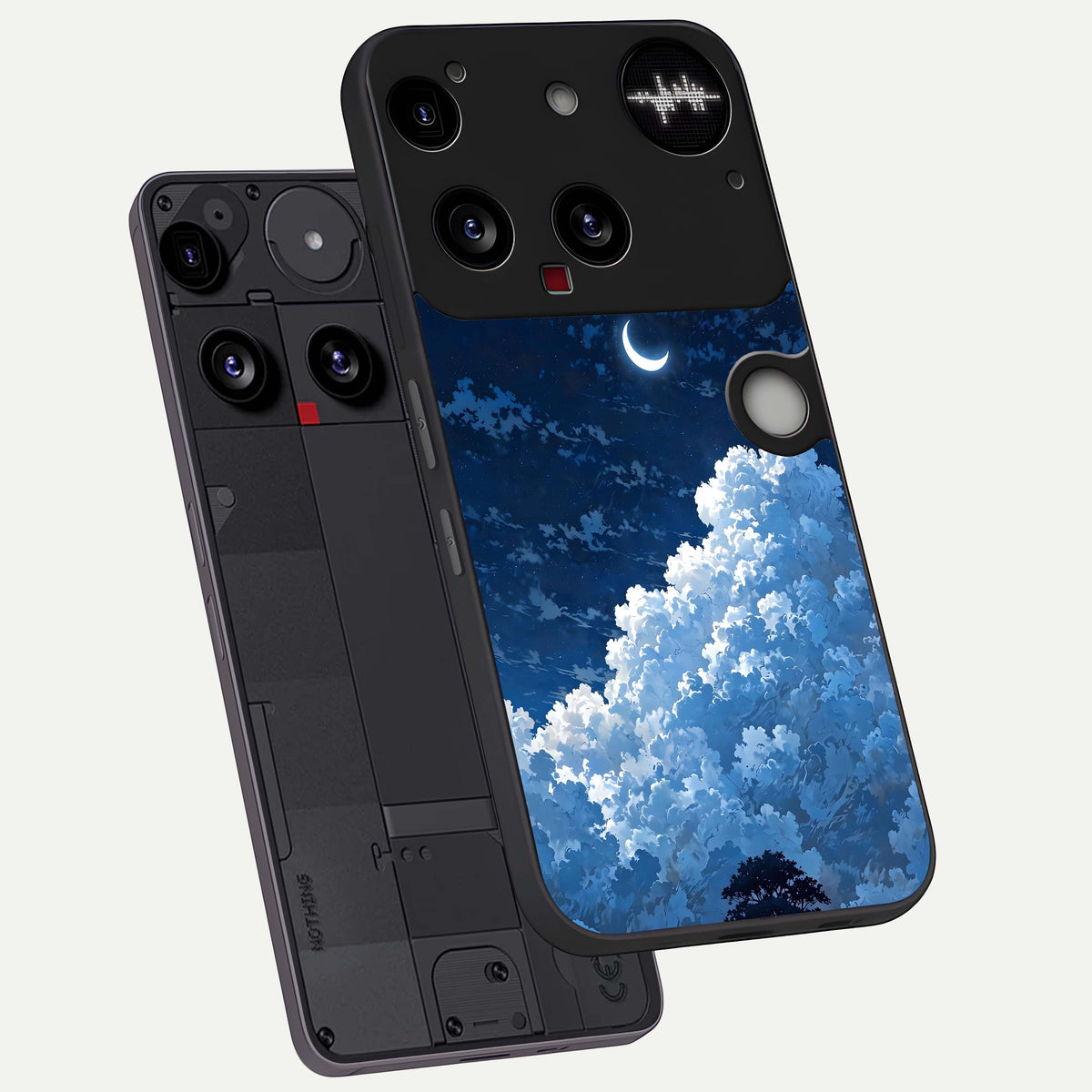  Midnight Sky Serenity phone case For Nothing Phone 3 showing premium glass back cover with detailed artwork