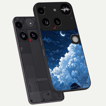  Midnight Sky Serenity phone case For Nothing Phone 3 showing premium glass back cover with detailed artwork