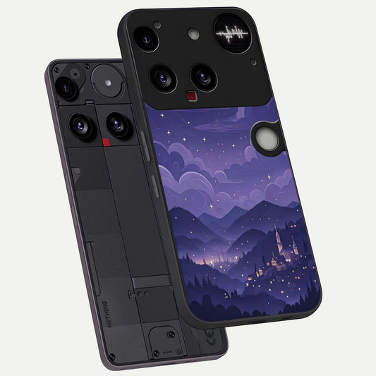  Minimal Night View phone case For Nothing Phone 3 showing premium glass back cover with detailed artwork
