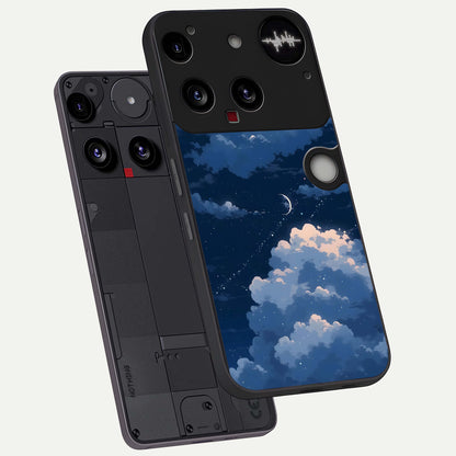  Moon Dream Haze phone case For Nothing Phone 3 showing premium glass back cover with detailed artwork