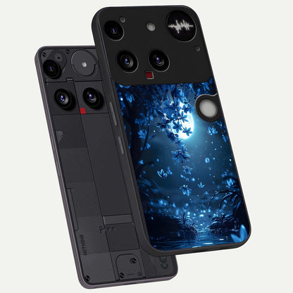  Moonlight Petal Dream phone case For Nothing Phone 3 showing premium glass back cover with detailed artwork