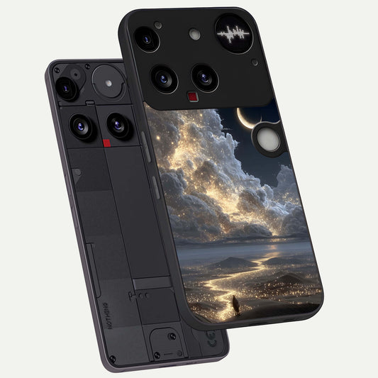  Moonlight Spark Path phone case For Nothing Phone 3 showing premium glass back cover with detailed artwork