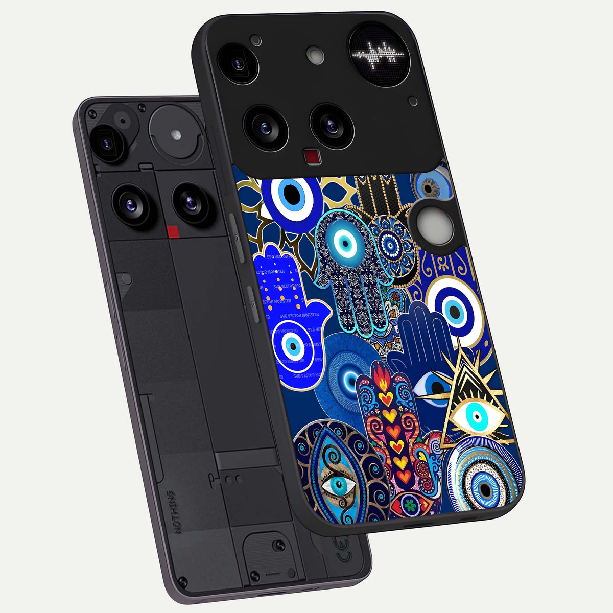  Mystic Palm Guard phone case For Nothing Phone 3 showing premium glass back cover with detailed artwork