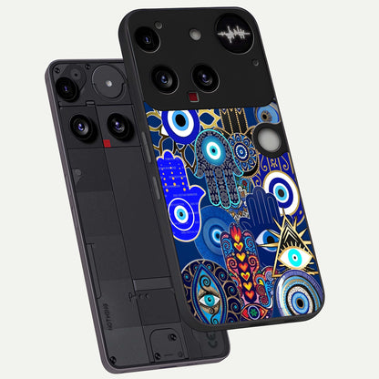  Mystic Palm Guard phone case For Nothing Phone 3 showing premium glass back cover with detailed artwork