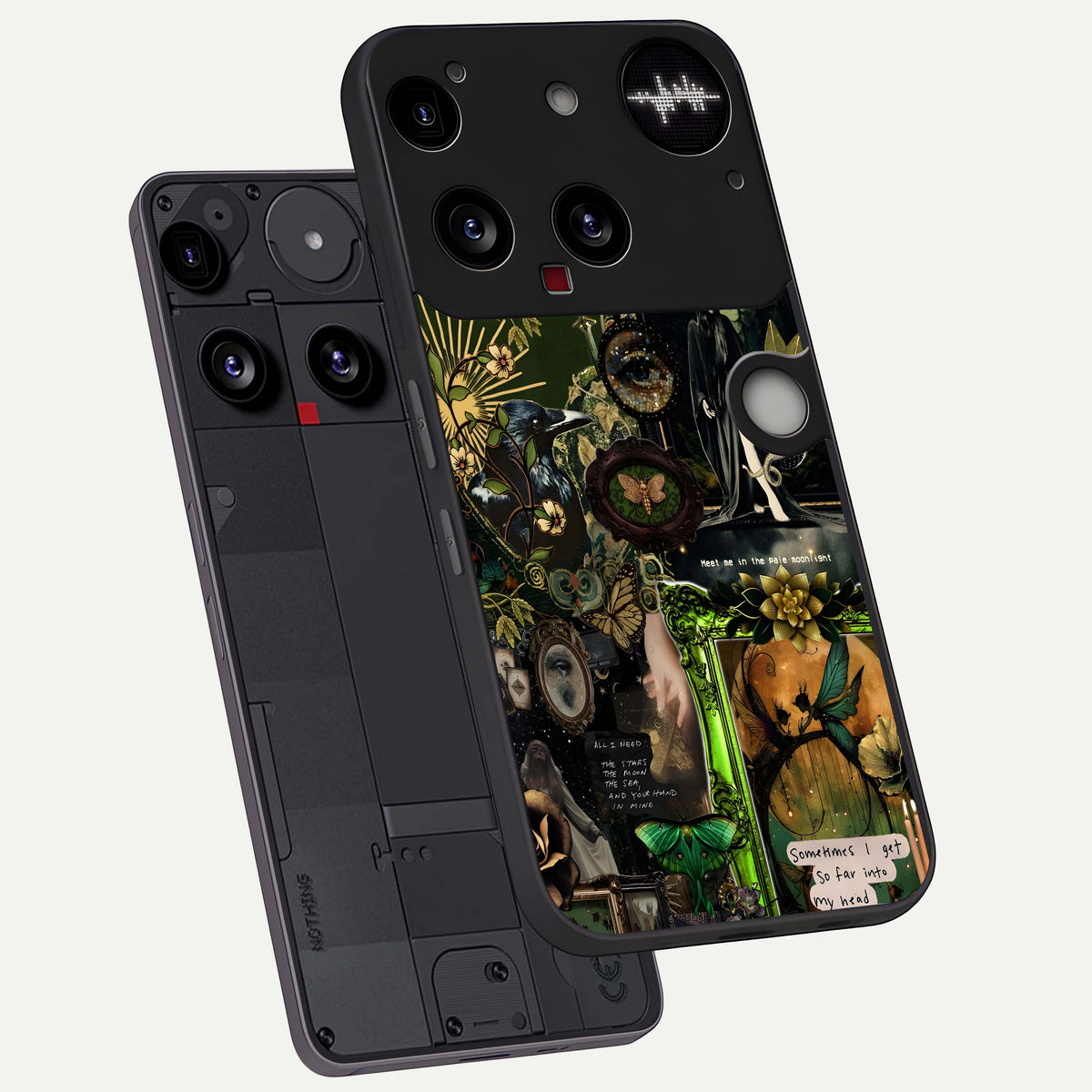  Mystic Woods Secret phone case For Nothing Phone 3 showing premium glass back cover with detailed artwork