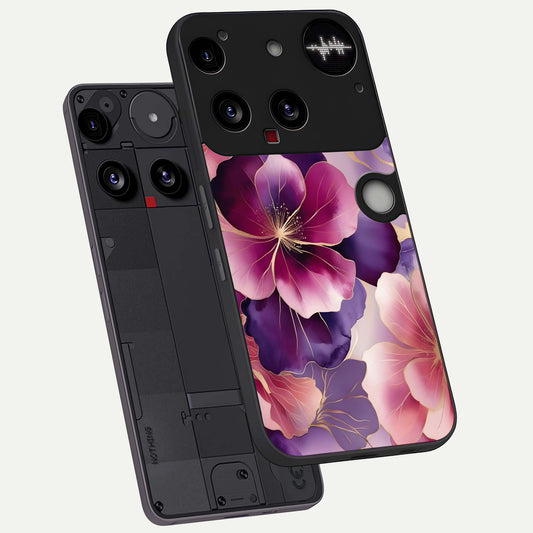  Pink Bouquet Florals phone case For Nothing Phone 3 showing premium glass back cover with detailed artwork