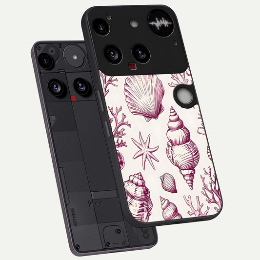  Pink Power Sparks phone case For Nothing Phone 3 showing premium glass back cover with detailed artwork