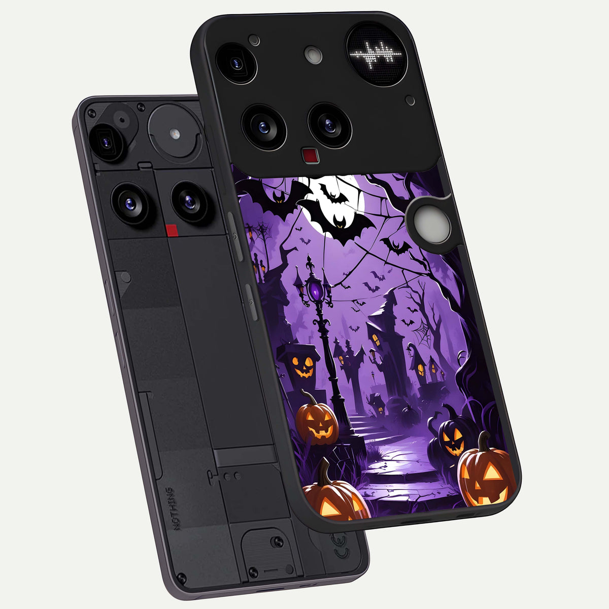  Pumpkin Patch Halloween phone case For Nothing Phone 3 showing premium glass back cover with detailed artwork