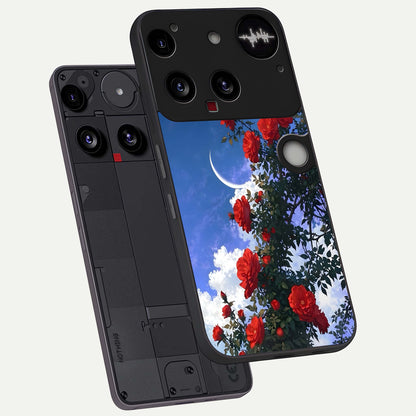  Rose Drift Flowers phone case For Nothing Phone 3 showing premium glass back cover with detailed artwork