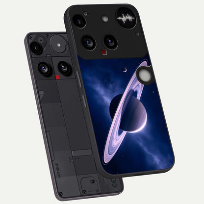  Saturn Ring Mystique phone case For Nothing Phone 3 showing premium glass back cover with detailed artwork