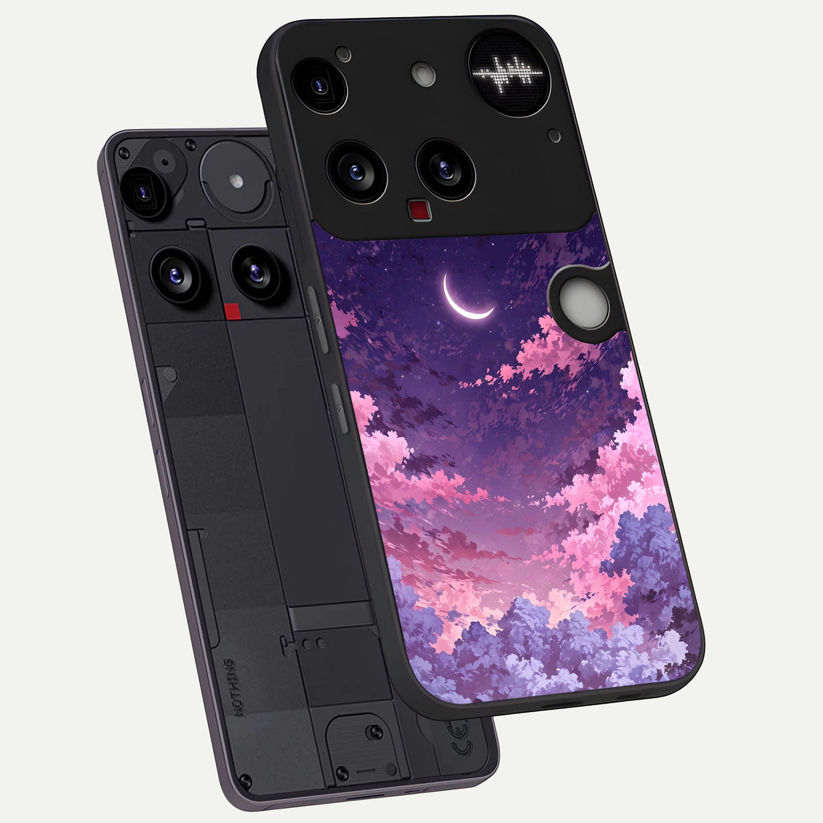  Sky Drift Clouds phone case For Nothing Phone 3 showing premium glass back cover with detailed artwork