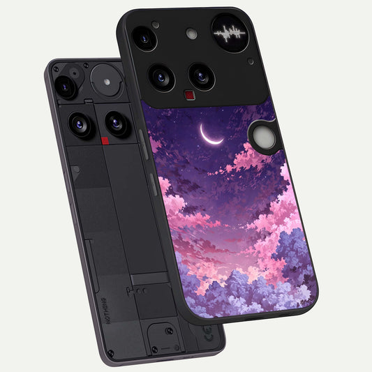  Sky Drift Clouds phone case For Nothing Phone 3 showing premium glass back cover with detailed artwork