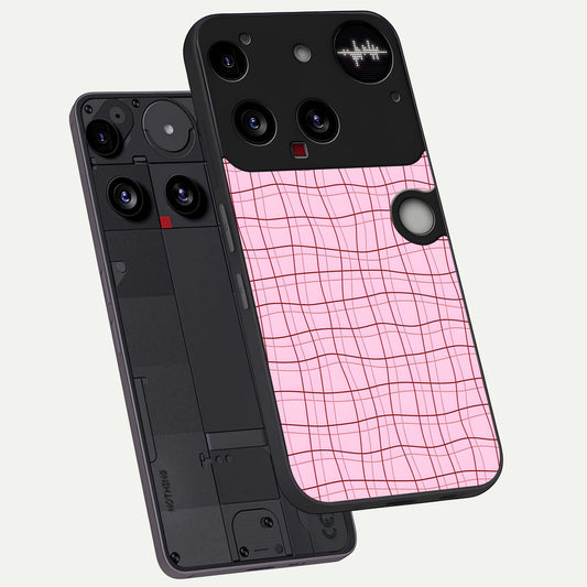  Soft Grid Bliss phone case For Nothing Phone 3 showing premium glass back cover with detailed artwork