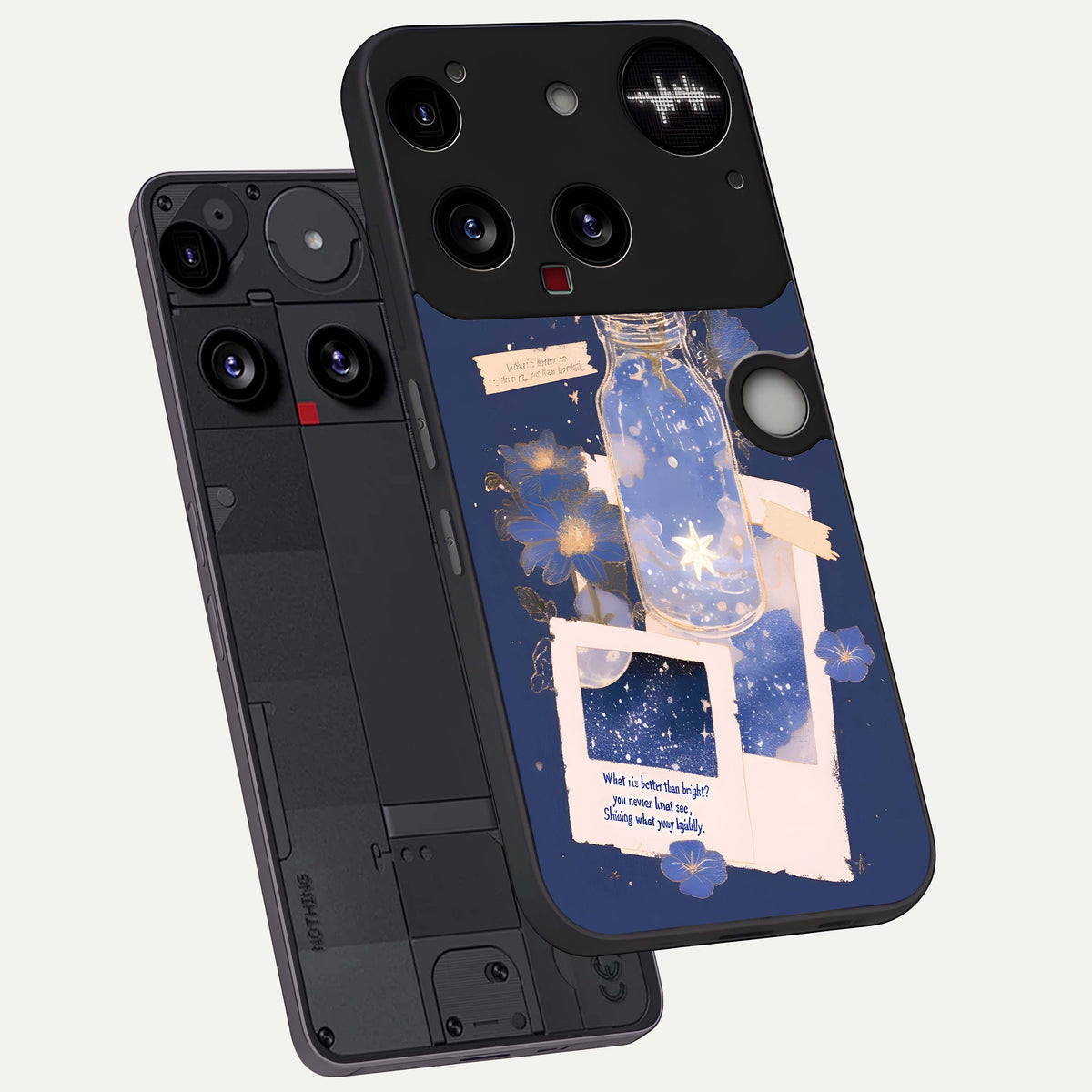  Starlit Cosmic Jar phone case For Nothing Phone 3 showing premium glass back cover with detailed artwork