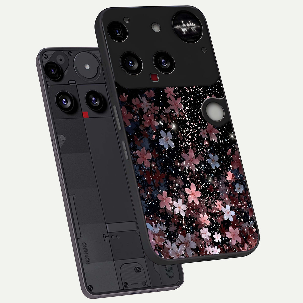  Starlit Flower Dreams phone case For Nothing Phone 3 showing premium glass back cover with detailed artwork