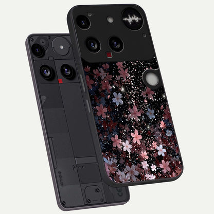  Starlit Flower Dreams phone case For Nothing Phone 3 showing premium glass back cover with detailed artwork