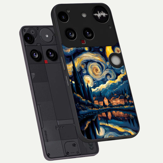  Starry Sky Serenity phone case For Nothing Phone 3 showing premium glass back cover with detailed artwork