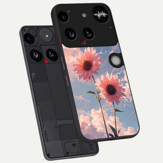  Sun Moon Balance phone case For Nothing Phone 3 showing premium glass back cover with detailed artwork