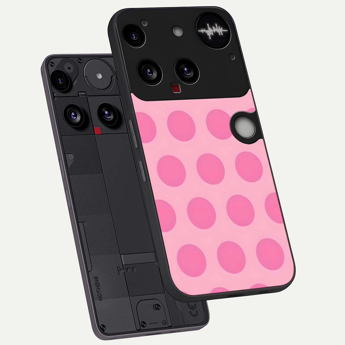  Sweet Dot Dreams phone case For Nothing Phone 3 showing premium glass back cover with detailed artwork