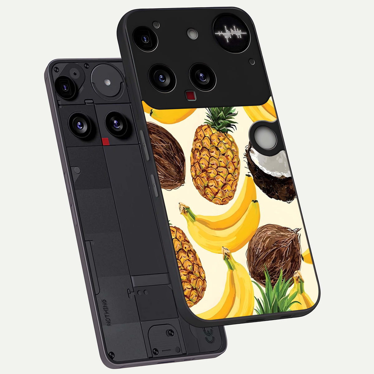  Tropical Fruit Mood phone case For Nothing Phone 3 showing premium glass back cover with detailed artwork